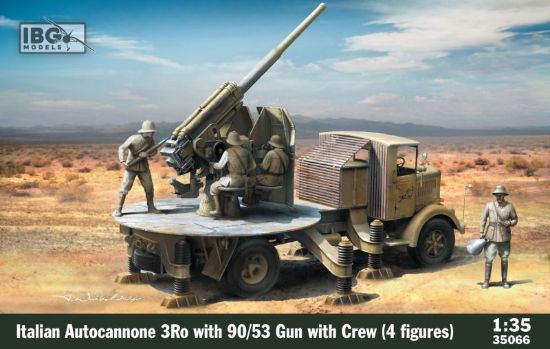 Picture of Italian Autocannone 3Ro with 90/53 Gun and Crew (4 figures) - 