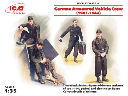 Picture of Germany Armoured Vehicle Crew (1941-1942) (4 figures and cat)  