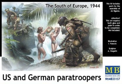 Picture of US and Germany paratroopers, the South of Europe, 1944 