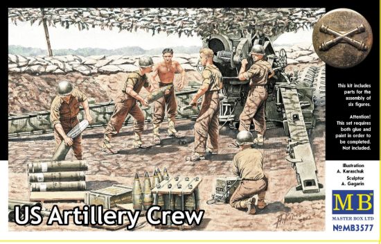 Picture of “US Artillery Crew” - 6 figures representing US gun crew, WW II era.
