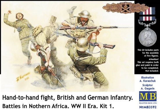 Picture of Hand-to-hand fight, British and Germany Infantry. Battles in Northern Africa. Kit 1 
