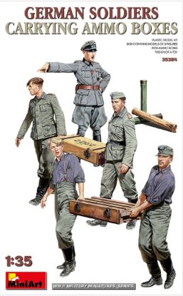 Picture of Germany Soldiers Carrying Ammo Boxes
