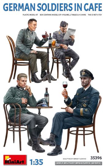 Picture of Germany Soldiers in Cafe