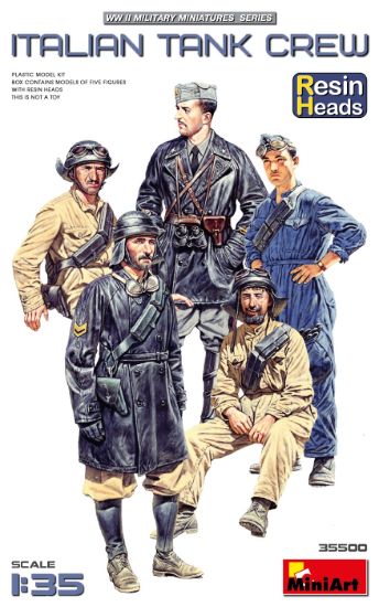Picture of Italian Tank Crew. Resin Heads
