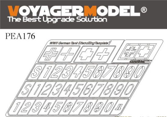 Picture of 1/35 WWII Germany Tank Stenciling Template 1 (For all)