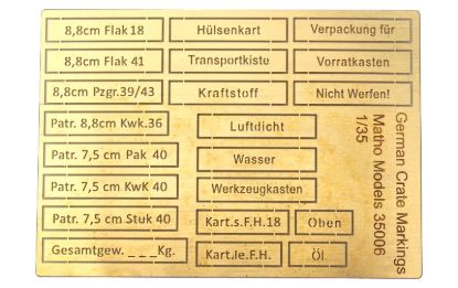 Picture of Germany Crate Markings (airbrush templates)